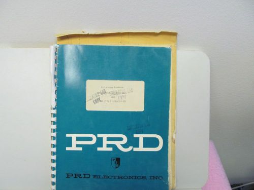 PRD ELECTRONICS 915 PRELIMINARY MANUAL FOR RECEIVER , AND RELATED INFOROMATION