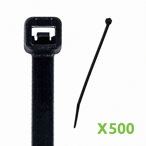10 inch nylon uv resistant cable wire zip tie 120 lbs black 500 pack lot pcs qty for sale