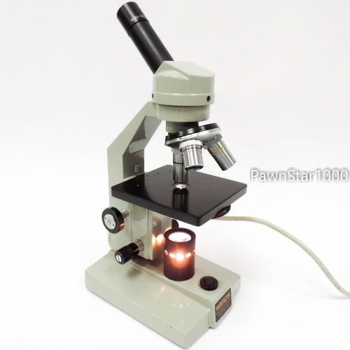 Ward&#039;s Students Monocular Microscope w/ lamp 4x40 X4, X10 X40 W10X-18MM