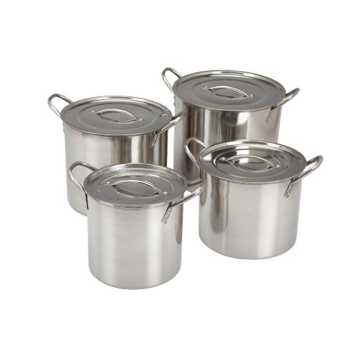 Stainless Steel 4 Piece Stock Pot Stockpot Set Cookware Brand New  Free Shipping