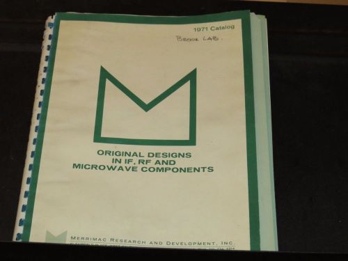 MERRIMAC ORIG DESIGNS IN IF, RF,&amp; MICROWAVE COMPONENTS CATALOG 1971  (#114)
