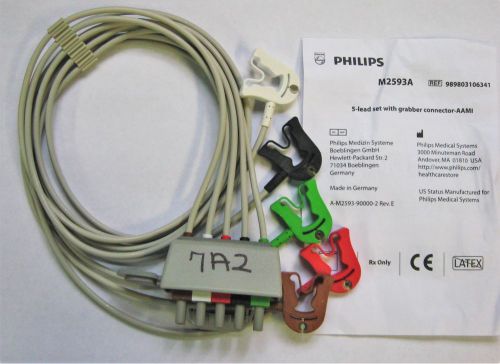Philips 5 Lead Set Grabber AAMI, M2593A
