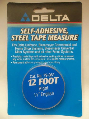 Delta 12&#039; self-adhesive steel tape measure x6. for sale