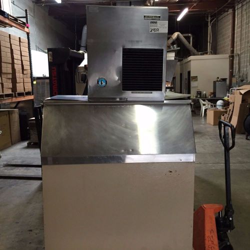 Used hoshizaki f-1000maf 1000 lb flake soft snow ice machine with storage bin for sale