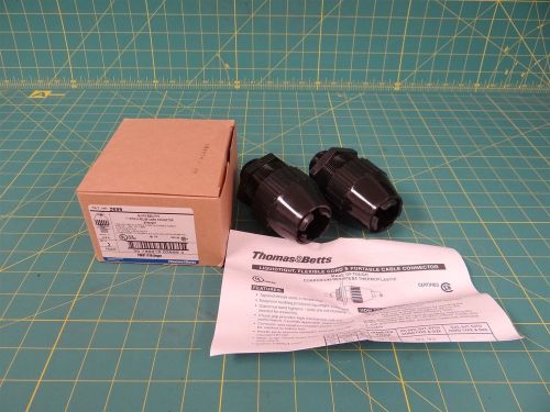 Thomas &amp; betts 2699 black beauty 1&#034; strain relief cord connector *box of 2* for sale