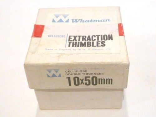 25 Whatman Cellulose Extraction Thimbles 10 x 50mm Double Thickness Worldwide