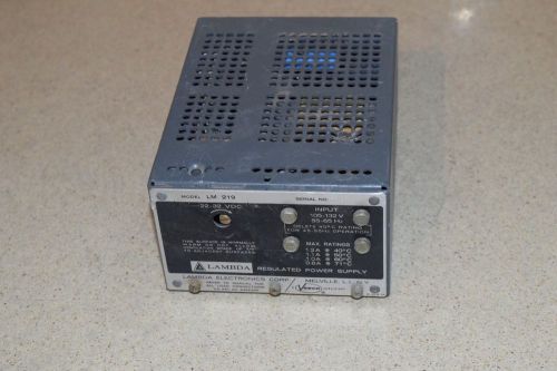 Lambda electronics regulated power supply model lm 219 for sale
