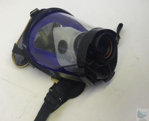 Survivair scba mask part # 969061 blue rubber face seal black hood size s for sale