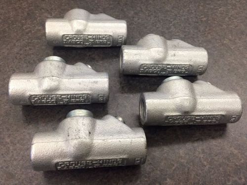 Lot of 5 crouse-hinds 1/2&#034; condulet sealing fitting #eys11 female for sale