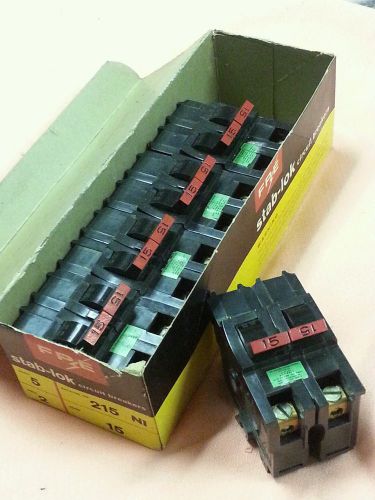 FPE , Federal Pacific  2 pole  15 A  Circuit  Breaker  type NA215 , stab lok NEW