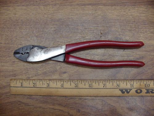 Klein Tools 1005 Wire Cutting,Terminal Crimping Pliers,9-5/8&#034; W/Good Vinyl Grips