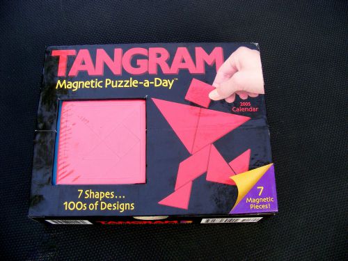 FUN! &#034;TANGRAM&#034; Magnetic Puzzle-a-Day- NEW IN PKG...Sealed -year: 2005