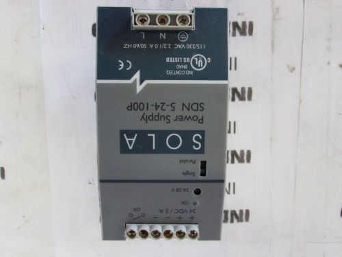 SOLA POWER SUPPLY SDN5-24-100P USED