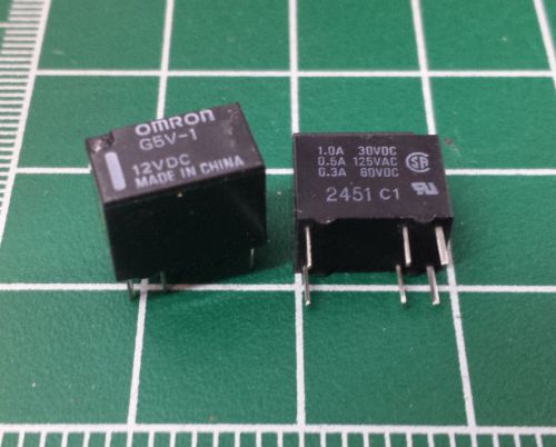 16x omron g5v-1-dc12 miniature relay spdt 1a 30vdc .5a 125vac 12mm 12v coil for sale