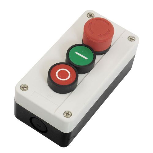 Nc emergency stop no red green push button switch station 600v 10a gy for sale