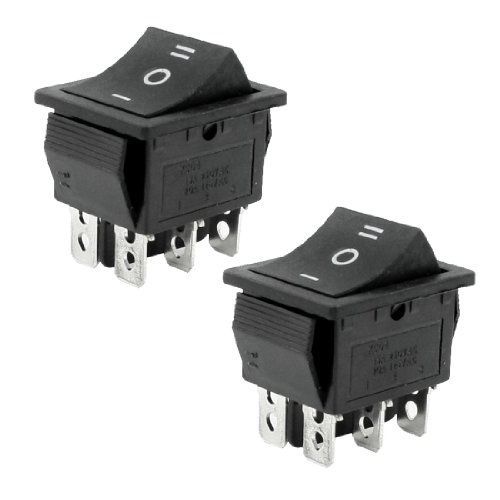 2 pcs 250v/15a 125v/20a ac on/off/on dpdt snap in boat rocker switch for sale