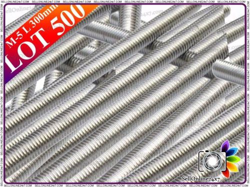 500 Pcs High Quality A2 Stainless Steel  Fully Threaded Bar / Rod  Length -300mm