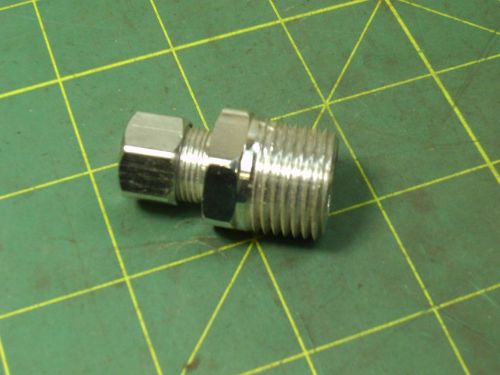 HYDRAULIC FITTING 1/2 NPT TO 3/8 OUTSIDE DIA TUBE X 1/2&#034; FIP #51462B