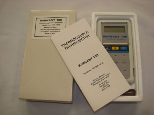 Barnant 100 thermocouple thermometer  model no. 600-2820  new for sale