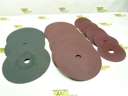 LOT OF 21 SANDING DISKS 4-1/2&#034; TO 7-1/8&#034; 80 GRIT TO 120 GRIT TRU-MAX