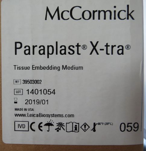 Case 8 Packs McCormick Scientific Leica Paraplast X-tra Embedding Media 39503002