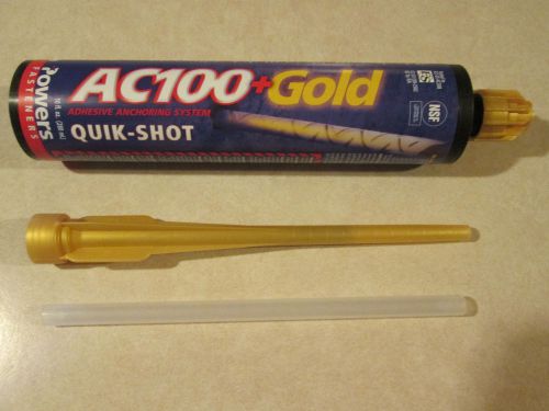NEW POWERS AC100+ GOLD 10 OZ QUICK-SHOT ADHESIVE ANCHORING SYSTEM EPOXY CONCRETE