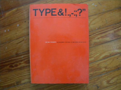 1976-TYPE &amp; TYPOGRAPHY-The Designer type book by Ben Rosen Large Thick SC-Unused