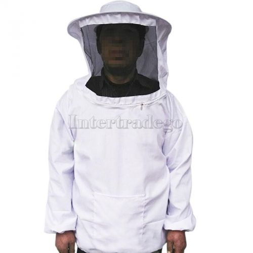 Beekeeping jacket veil bee keeping suit hat pull over smock protective equip for sale