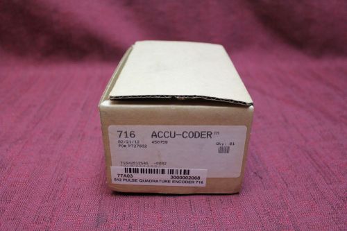 Accu Coder 716*-0512-S-S-4-S-S-Y  Incremental Shaft Encoder New