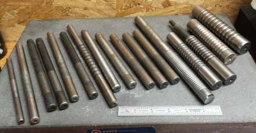 Lot of 17 round laps/broaches/reamers steel 3/8 thru 1 1/8