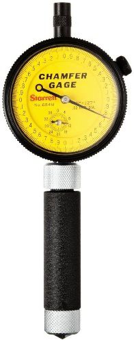 Starrett 684m-1z millimeter reading internal chamfer gauge w/ yellow dial, for sale