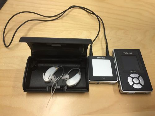 Phonak exelia art micro hearing aids w/remote control and icom for sale