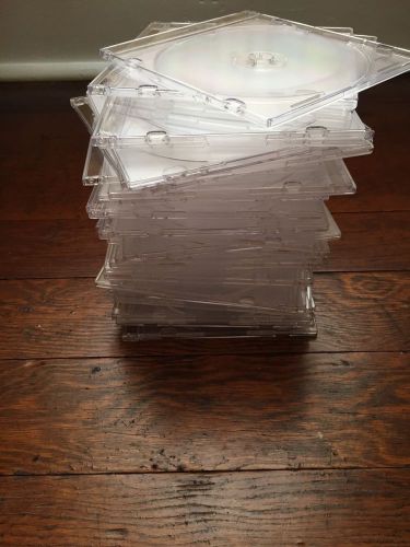 Lot Of 34 Slim Cd Jewel Cases And 4 Cd-R Discs