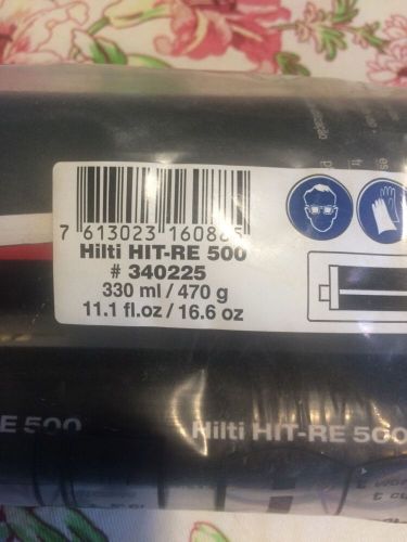 New HILTI HIT-RE 500 Injectable Epoxy Rebar Dowel Mortar 340225 Lot of 5