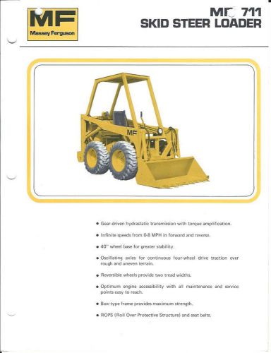 Equipment Brochure - Massey Ferguson - MF 711 - Skid Steer Loader c1974 (E2492)