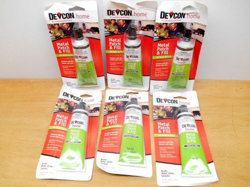 LOT OF 6 DEVCON 50345 METAL PATCH &amp; FILL 3 oz TUBE, IN DISTRESSED RETAIL PACK