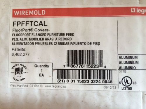 NEW WIREMOLD FPFFTCAL FLOOR BOX FURN FEED COVER ALUMINUM (QTY 2) FITS RFB4 BOX