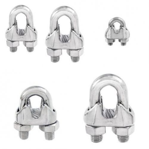 4pcs Wire Rope Clip Stainless Steel Commercial Heavy Duty Cable Clamp 304 SS