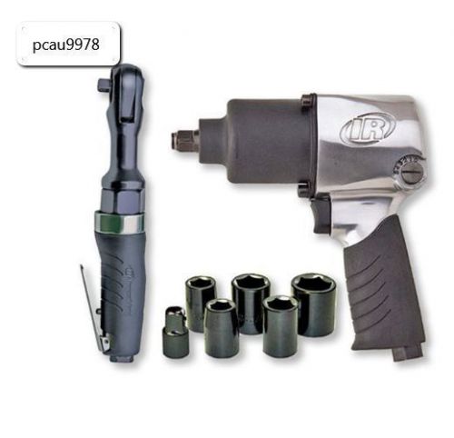 Ingersoll rand 2317g edge series air impactool and ratchet kit, black maintain for sale