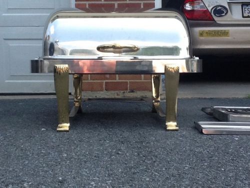 Large commercial grade Roll back Queen Anne chafing dish/pan.NO SHIPPING!