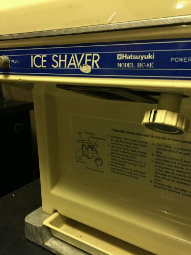 Hatsuyuki Hc - 8E ice shaver machine icee professional icee machine