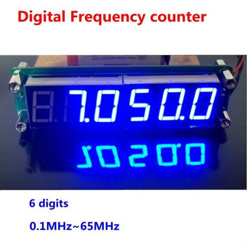 New Practical Cymometer 0.1MHz to 65MHz Blue Led Signal Frequency Counter Tester