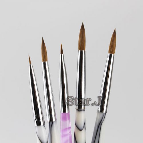 5 Dental Porcelain Ceramic Ermine Brush Pen Set Dental Lab Equipment