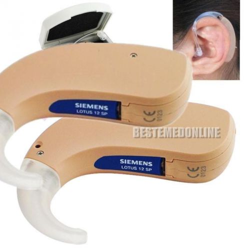 2x siemens new high power digital behind the ear bte hearing aids lotus 12sp for sale