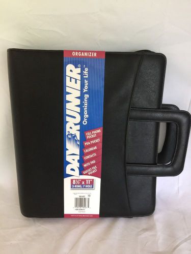 Dayrunner Organizer 8.5&#034; x 11&#034; Pages 3 Ring 7 Holes Briefcase Case Cover New