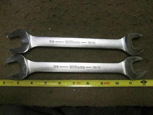 2 PC WILLIAMS 7/8&#034;-13/16&#034; DOUBLE OPEN ENDED WRENCH BRAND NEW 1731B US MADE