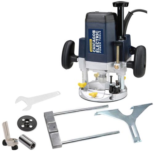 New! 2.5 hp heavy duty electric plunge router with guides -wood/trim finish- for sale