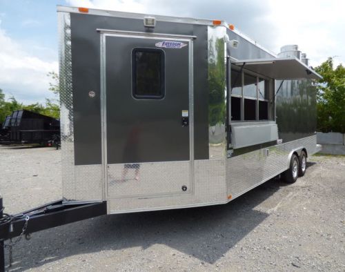 Concession trailer 8.5 x 20 charcoal gray - catering event food trailer for sale