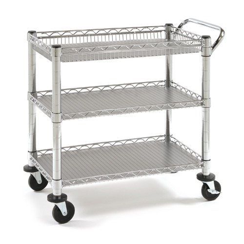 Commercial strength steel cart 3-tier heavy duty utility locking wheels classics for sale