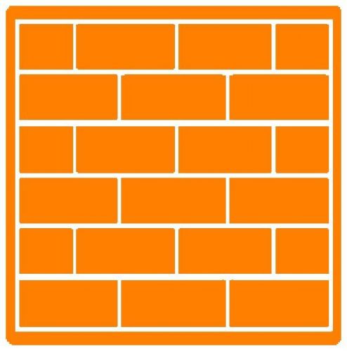 30 Custom Orange Brick Wall Personalized Address Labels